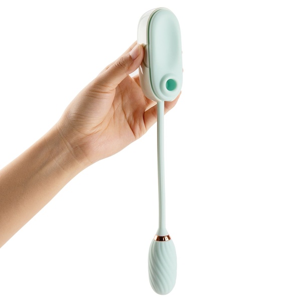 Вакуумний кліторальний стимулятор Otouch Louis Vibrate Teal з віброяйцем, у кейсі , SO9429 SO9429 фото