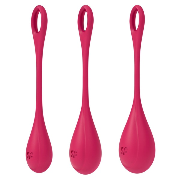 Набор йони бусин Satisfyer Yoni Power 1 Red, диаметр 2-2,5-3см, вес 22-46-74гр SO5547 SO5547 фото