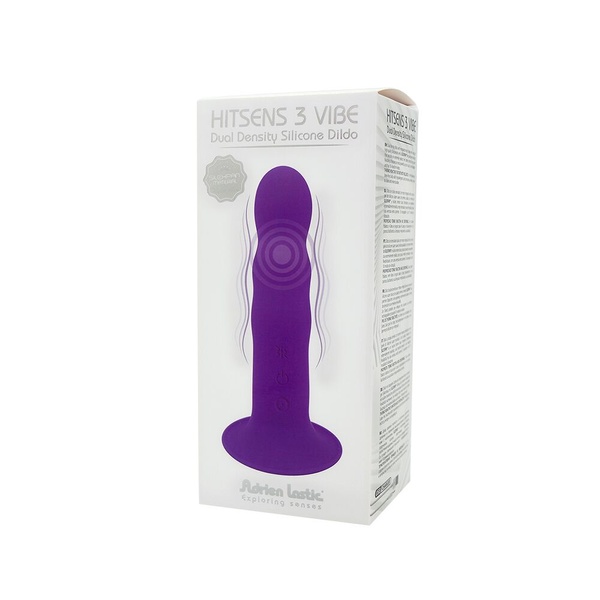 Дилдо с вибрацией Adrien Lastic Hitsens 3 Purple, отлично для страпона, диаметр 4см, длина 18,2см SO5053 SO5053 фото