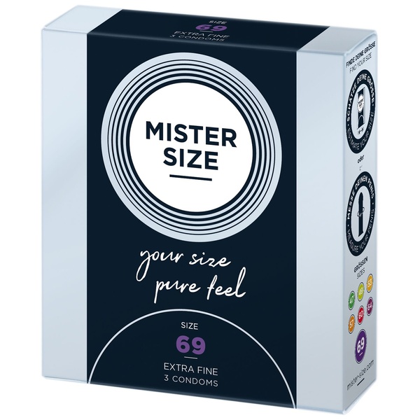 Презервативы Mister Size - pure feel - 69 (3 condoms), толщина 0,05 мм SO8038