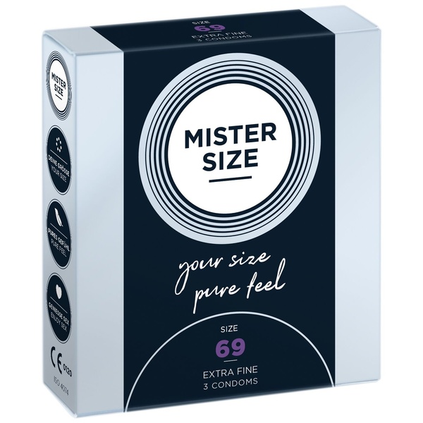 Презервативы Mister Size - pure feel - 69 (3 condoms), толщина 0,05 мм SO8038