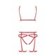 Комплект белья Passion Exclusive MAGALI SET OpenBra L/XL, red, стрэпы, лиф, трусики и пояс Красный PS23801 PS23801 фото 5