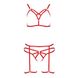 Комплект белья Passion Exclusive MAGALI SET OpenBra L/XL, red, стрэпы, лиф, трусики и пояс Красный PS23801 PS23801 фото 4