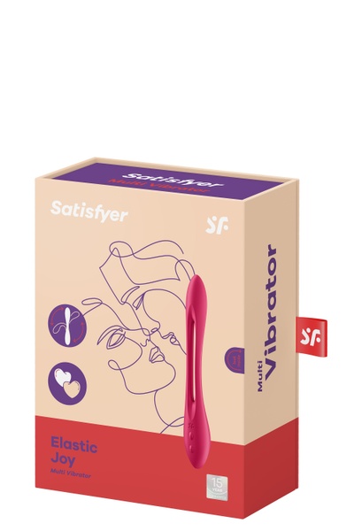 Універсальний вібратор (ерекцинне кільце), що гнеться SATISFYER ELASTIC JOY RED, T360356