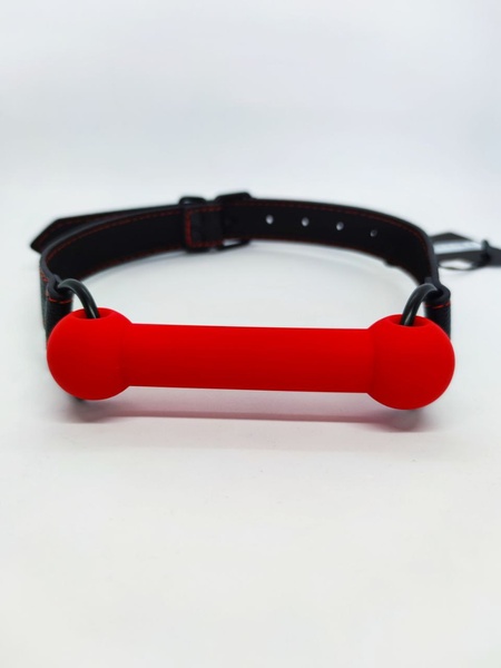 Кляп DS Fetish Mouth silicone gag red/black , 222012057