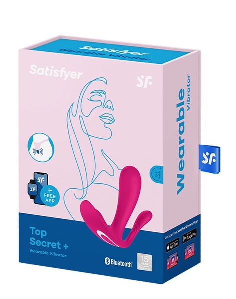 Подвійний смарт-вібратор у трусики Satisfyer Top Secret+ Pink , SO6734 SO6734 фото