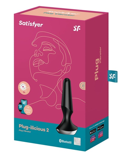 Анальна смарт-вібропробка Satisfyer Plug-ilicious 2 Black , SO5444 SO5444 фото