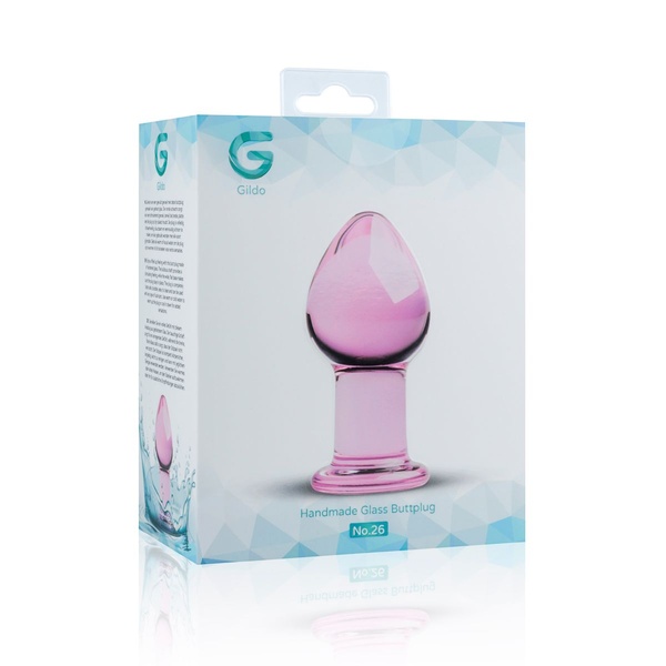 Рожева анальна пробка зі скла Gildo Pink Glass Buttplug , SO4421 SO4421 фото