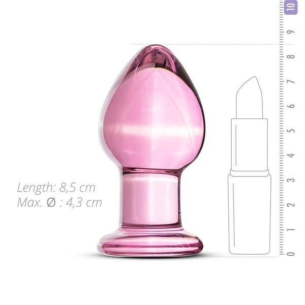 Розовая анальная пробка из стекла Gildo Pink Glass Buttplug No. 27 SO4421 SO4421 фото