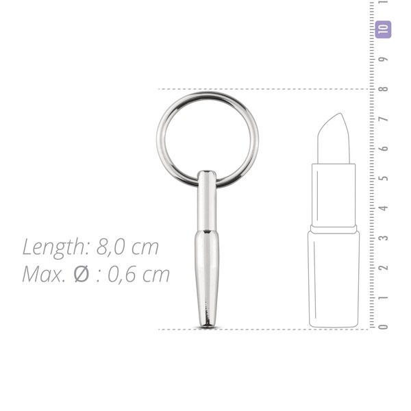 Полый уретральный стимулятор Sinner Gear Unbendable — Hollow Penis Plug, длина 4 см, диаметр 8 мм SO4580 SO4580 фото