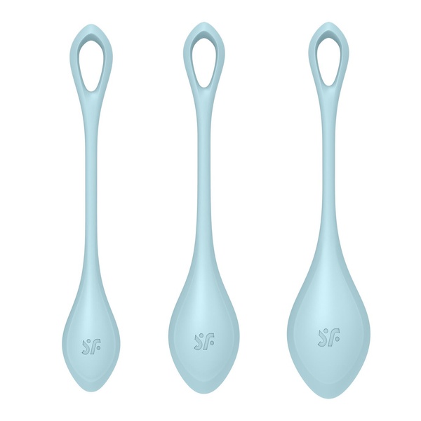 Набор йони бусин Satisfyer Yoni Power 2 Light Blue, диаметр 2-2,5-3см, вес 22-44-73гр SO5548 SO5548 фото