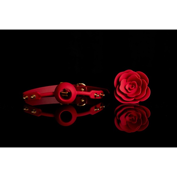 Кляп у формі Троянди червоний Rose Ball Gag UPKO , U61827