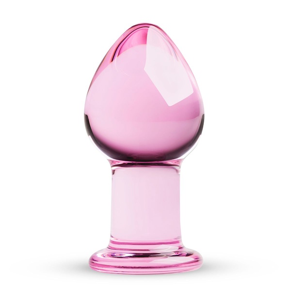 Рожева анальна пробка зі скла Gildo Pink Glass Buttplug, SO4421 SO4421 фото