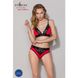 Эластичный топ с кружевом Passion PS001 TOP L, red-black SO4183