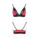 Эластичный топ с кружевом Passion PS001 TOP L, red-black SO4183