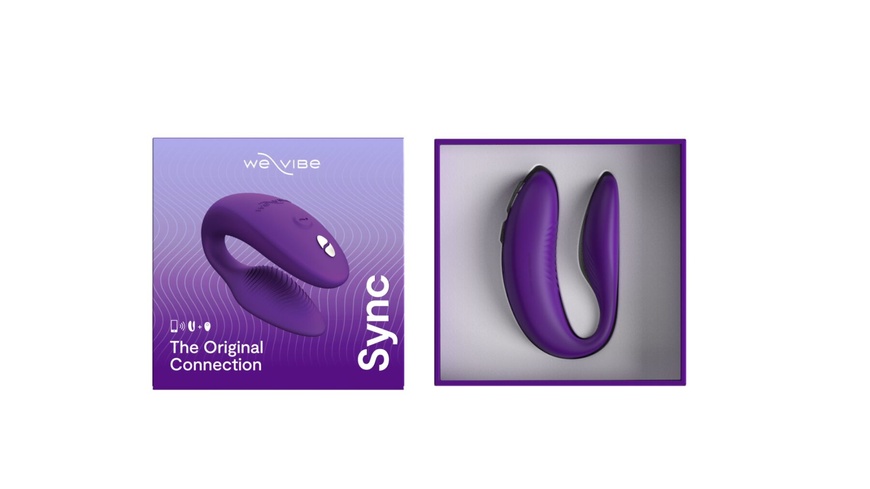 Смарт-вібратор для пар We-Vibe Sync 2 Purple, 10 віброрежимів, пульт ДК , SO8762 SO8762 фото