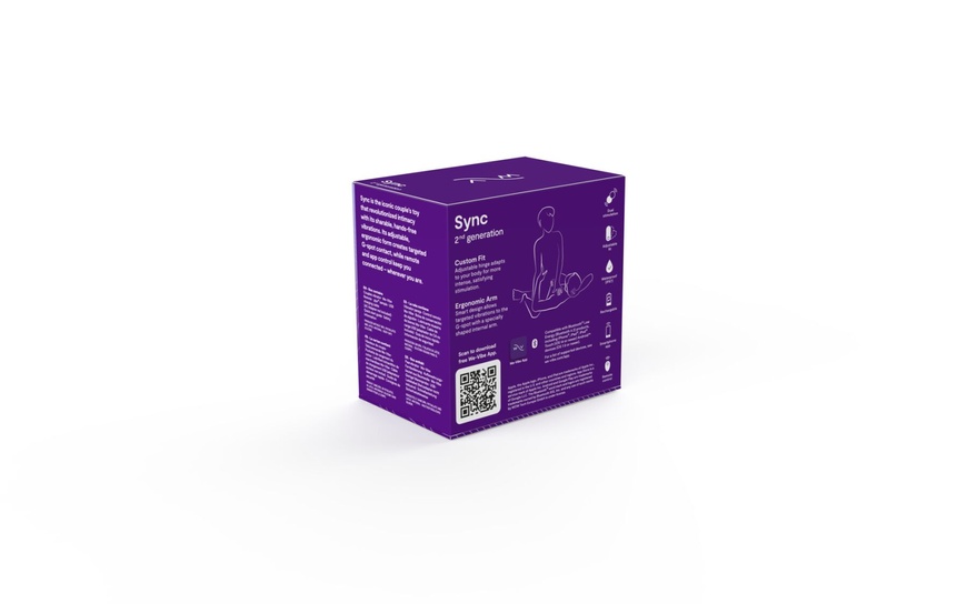 Смарт-вібратор для пар We-Vibe Sync 2 Purple, 10 віброрежимів, пульт ДК , SO8762 SO8762 фото