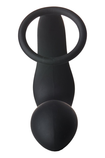 Анальна пробка з еррекційним кільцем FANTASSTIC VIBRATING ANAL PLUG WITH COCKRING BLACK , DT22005