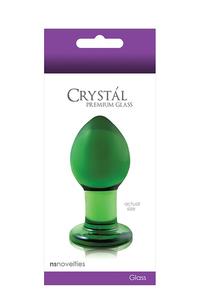 Скляна пробка NS Novelties CRYSTAL MEDIUM GREEN , T280147