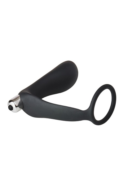 Анальна пробка з еррекційним кільцем FANTASSTIC VIBRATING ANAL PLUG WITH COCKRING BLACK , DT22005