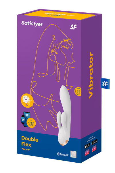 Двойной смарт вибратор SATISFYER DOUBLE FLEX WHITE , T360386