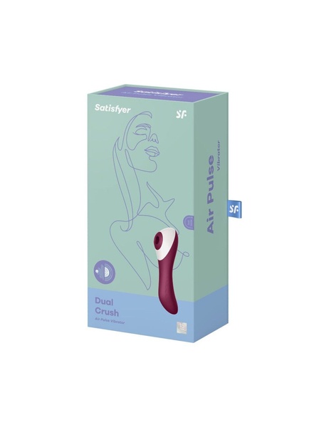 Вакуумний стимулятор із вібрацією Satisfyer Dual Crush Wine Red , SO6088 SO6088 фото