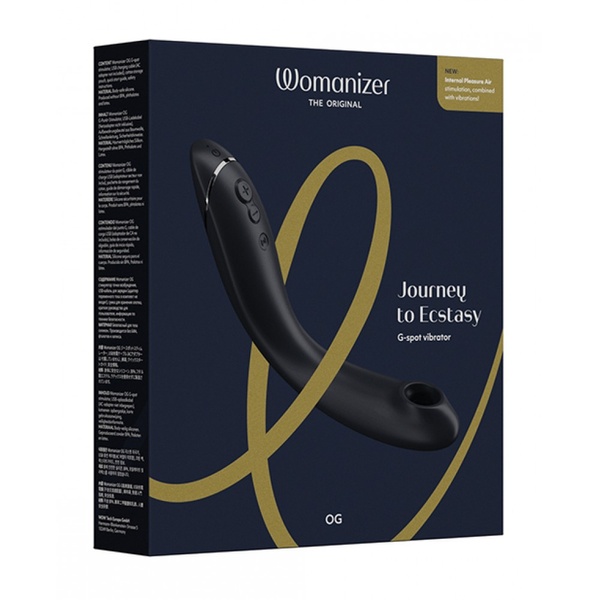 Вібратор для точки G c вакуумною стимуляцією Womanizer OG Slate, W44119