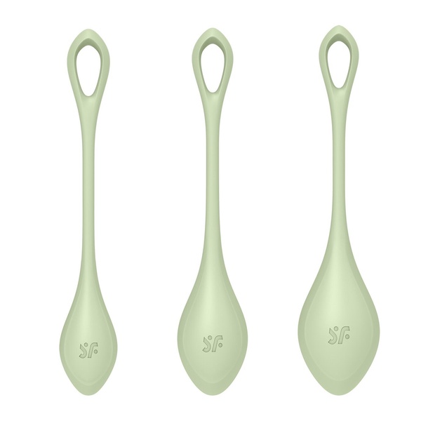 Набор йони бусин Satisfyer Yoni Power 2 Light Green, диаметр 2-2,5-3см, вес 22-44-73гр SO5549 SO5549 фото