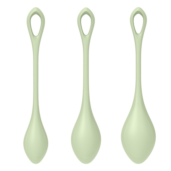 Набор йони бусин Satisfyer Yoni Power 2 Light Green, диаметр 2-2,5-3см, вес 22-44-73гр SO5549 SO5549 фото