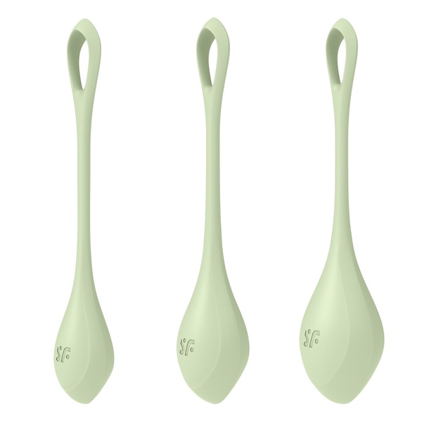 Набор йони бусин Satisfyer Yoni Power 2 Light Green, диаметр 2-2,5-3см, вес 22-44-73гр SO5549 SO5549 фото