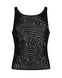 Мужская полупрозрачная майка-борцовка с узором Obsessive T103 tank top S/M/L, черная SO7311 SO7311 фото 5