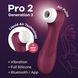 Вакуумный клиторальный стимулятор Satisfyer Pro 2 Generation 3 with Liquid Air Connect App Wine Red SO7774 SO7774 фото 2