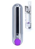 Вібропуля Strong Bullet Vibrator Silver/Purple USB 10 режимів вібрації LMO22-00032 фото