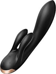 Смарт вібратор кролик Satisfyer Double Flex Connect App Black, T360385