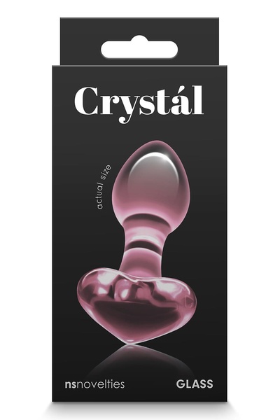 Стеклянная пробка NS Novelties CRYSTAL HEART PINK , T280932