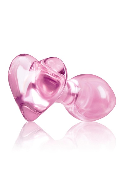 Стеклянная пробка NS Novelties CRYSTAL HEART PINK , T280932