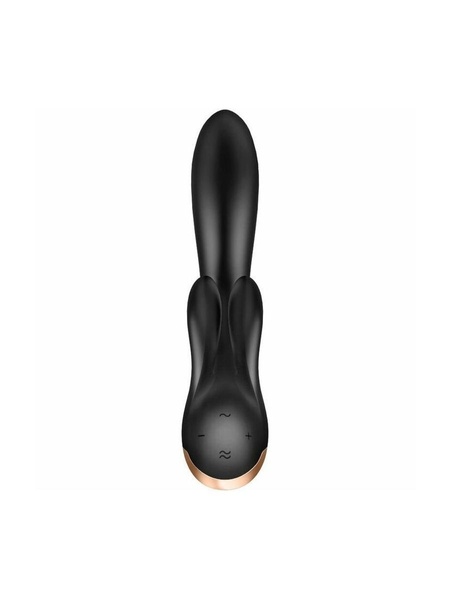 Смарт вибратор кролик Satisfyer Double Flex Connect App Black , T360385