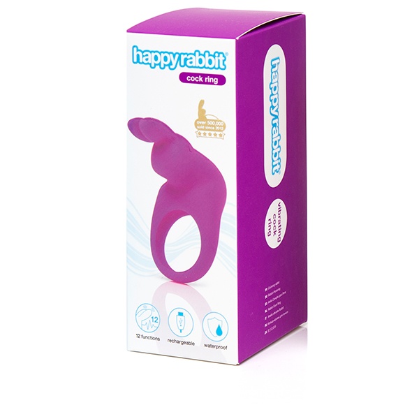 Эрекционное кольцо с вибрацией Happy Rabbit Rechargeable Cock Ring Purple , FS84681