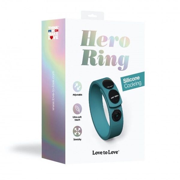 Регулируемое эрекционное кольцо на кнопках Love To Love HERO RING - TEAL ME SO5088 SO5088 фото