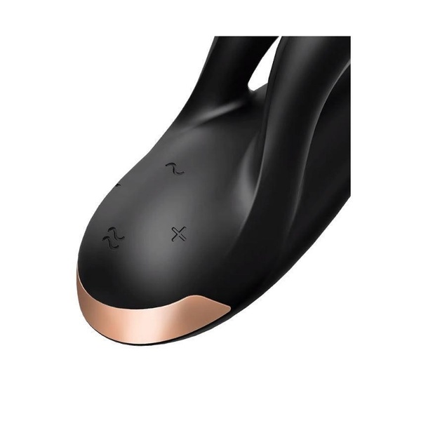 Смарт вібратор кролик Satisfyer Double Flex Connect App Black, T360385