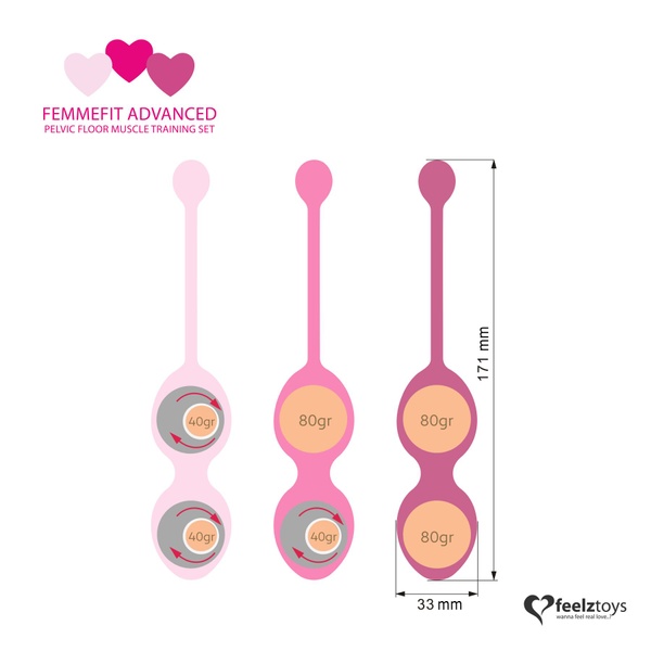 Набор вагинальных шариков для продвинутых FeelzToys - FemmeFit Advanced Pelvic Muscle Training Set SO5067 SO5067 фото