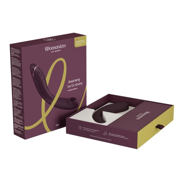 Вібратор для точки G c вакуумною стимуляцією Womanizer OG Aubergine, W44123