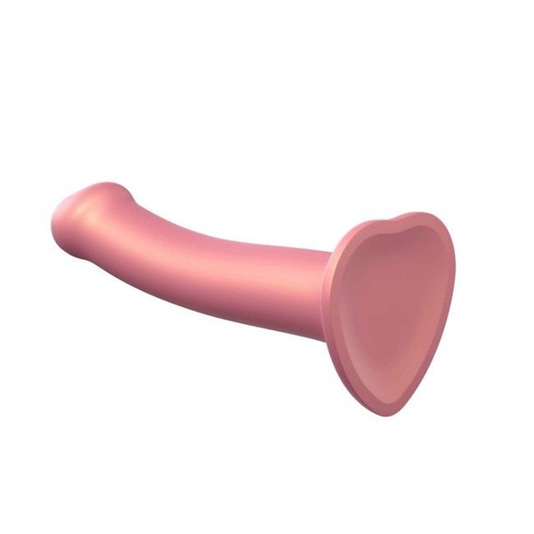 Насадка для страпону Strap-On-Me Mono Density Dildo Rose M, діам. 3,3 см, одношаровий силікон, гнучк , SO3568 SO3568 фото