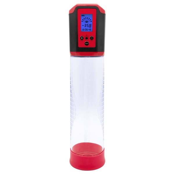 Автоматическая вакуумная помпа Men Powerup Passion Pump Red, LED-табло, перезаряжаемая, 8 режимов SO6226 SO6226 фото