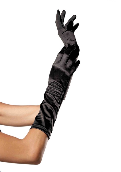 Атласні рукавички Leg Avenue Elbow Length Satin Gloves O/S LMOLA8B001 фото