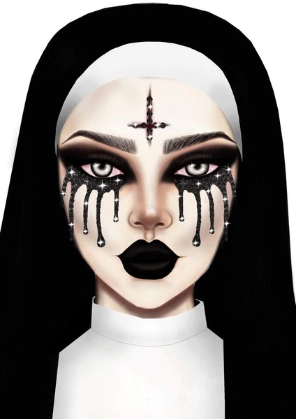 Маска из страз Possessed face jewels sticker Leg Avenue , EYE038