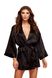 Атласний халат ALL SATIN ROBE BLACK, XL, BAC3203BLKQ