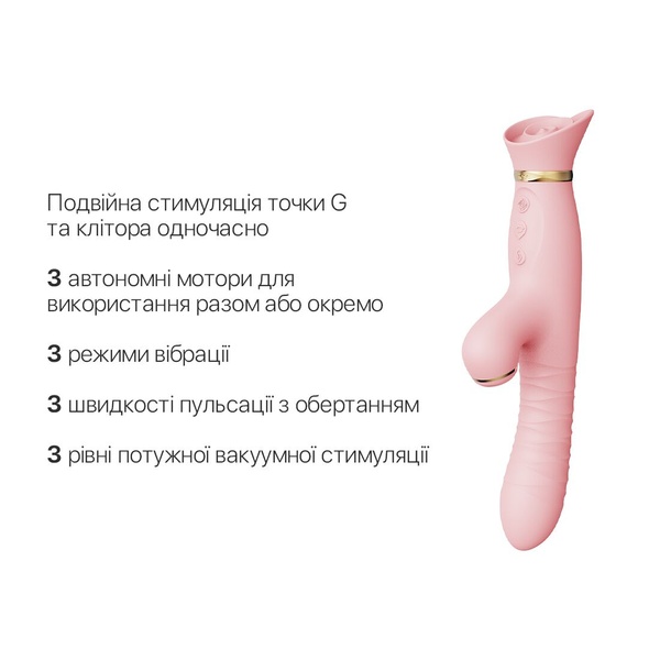 Пульсатор-вибратор с вакуумной стимуляцией клитора Zalo - ROSE Thruster Strawberry Pink SO6682 SO6682 фото