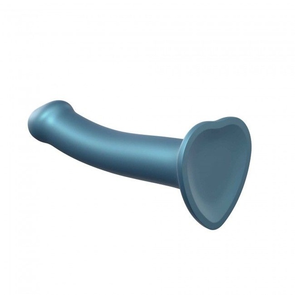 Насадка для страпона Strap-On-Me Mono Density Dildo Blue M, диам. 3,3см, однослойный силикон, гибкий SO3569 SO3569 фото