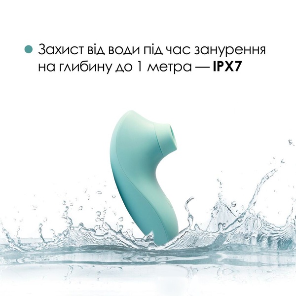 Вакуумний стимулятор Svakom Pulse Lite Neo Seafoam Blue, керується зі смартфона , SO7324 SO7324 фото